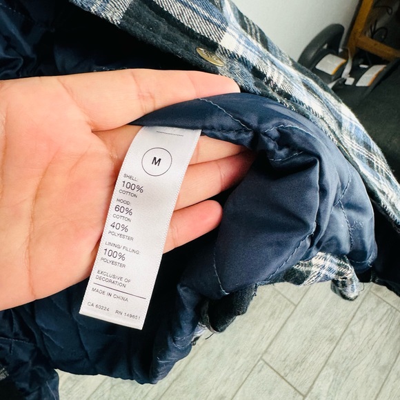 NEW Legendary Outfitters Men's Hooded Plaid Shirt Jacket Black & BLUE Size M $60 - Picture 9 of 9